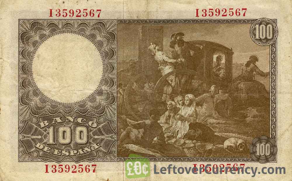 100 Spanish Pesetas banknote (Francisco Bayeu)