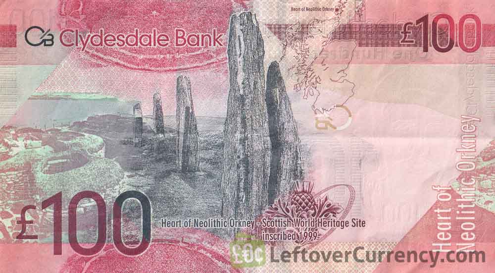 Clydesdale Bank 100 Pounds banknote