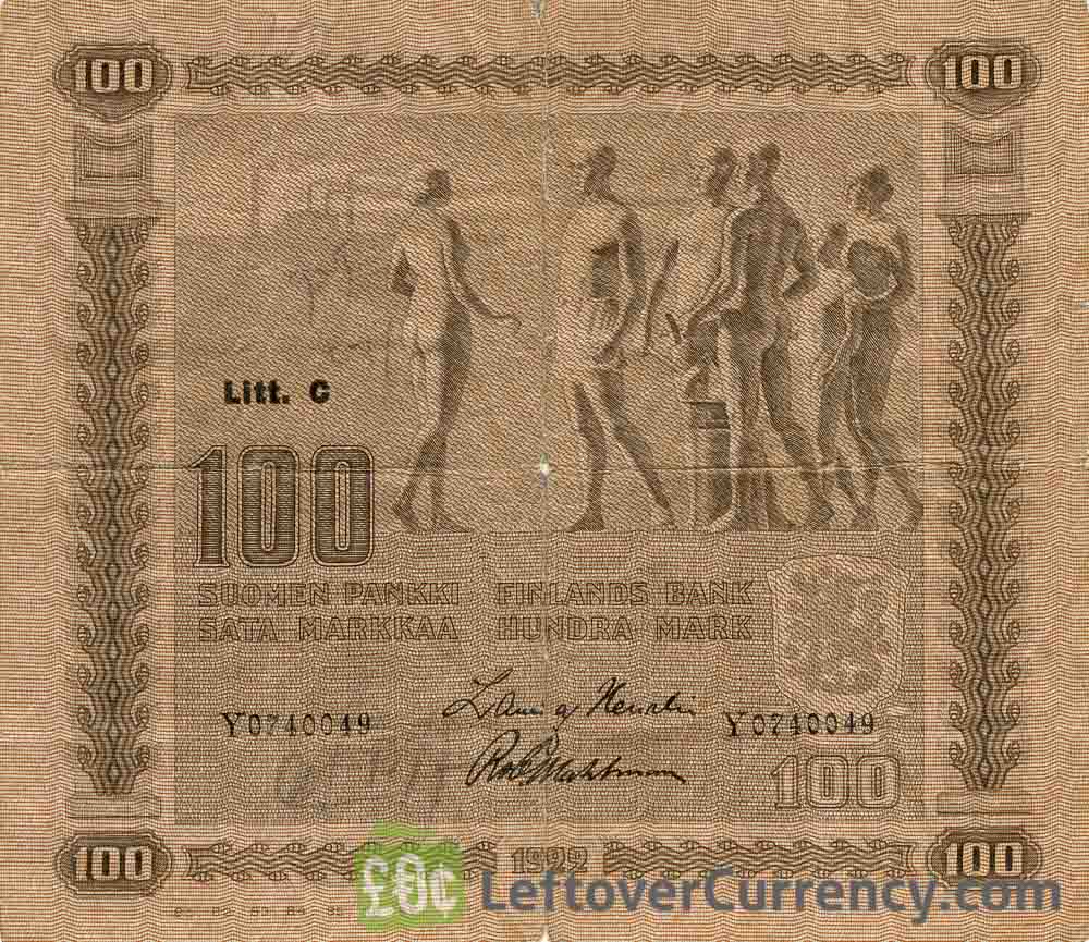 100 Finnish Markkaa banknote (1945)