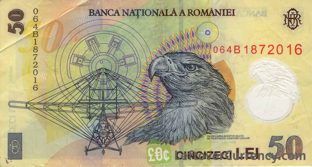 50 Romanian Lei banknote (Aurel Vlaicu)