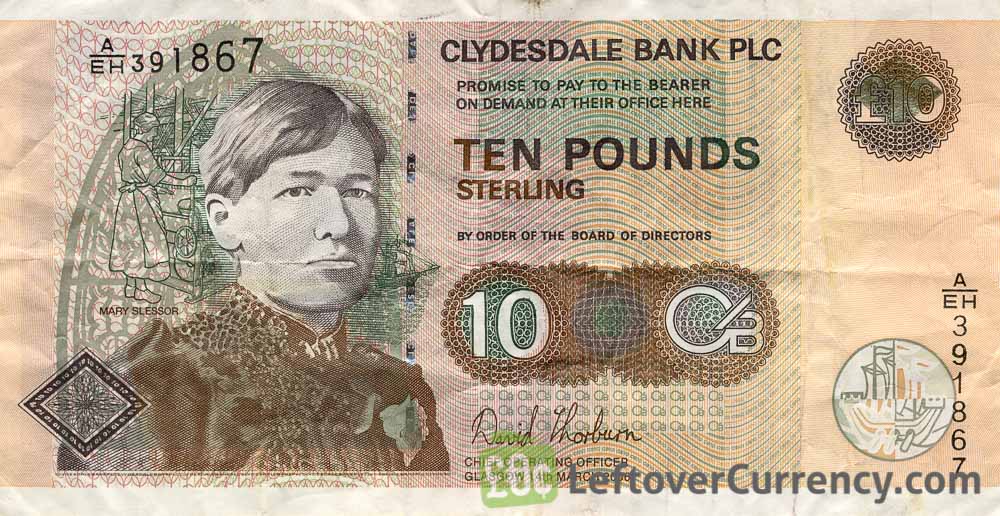 Clydesdale Bank 10 Pounds banknote (1997-2006 series)