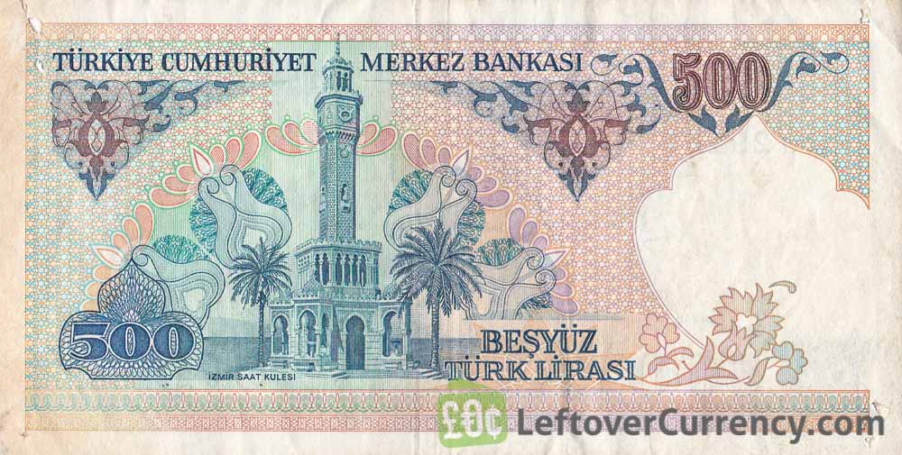 500 Turkish Old Lira banknote (7th emission group 1970)