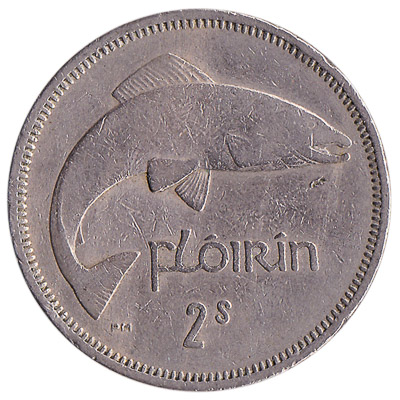 Irish predecimal florin coin