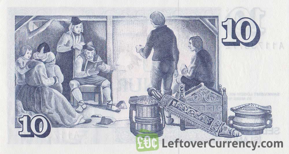 10 Icelandic Kronur banknote (Arngrimúr Jónsson)