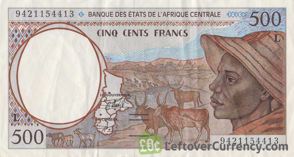 500 francs banknote Central African CFA (1992 to 2002 issue)