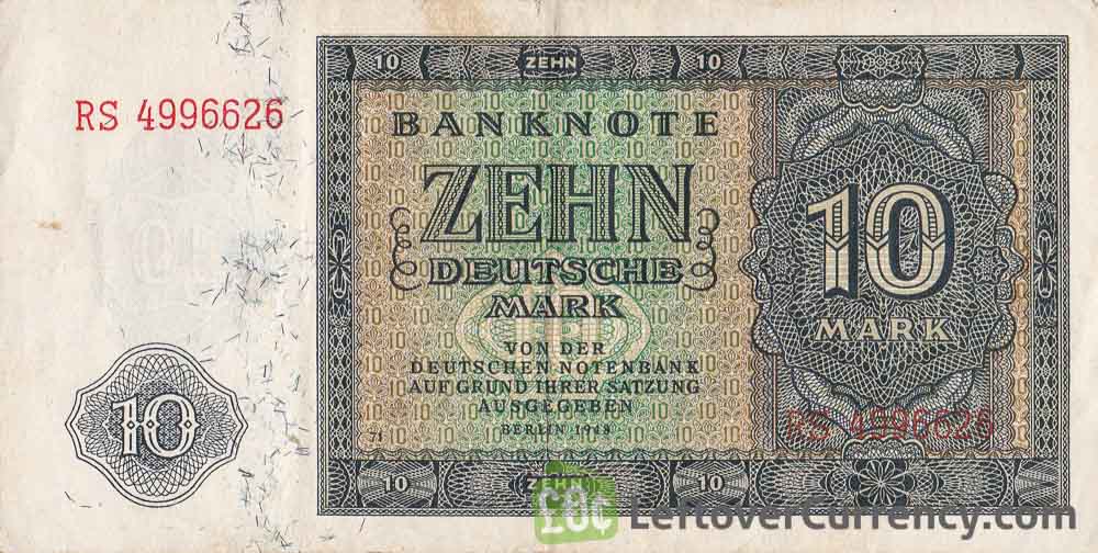 10 DDR Mark banknote Deutschen Notenbank (1948)