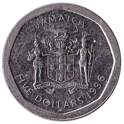 5 Jamaican Dollars coin