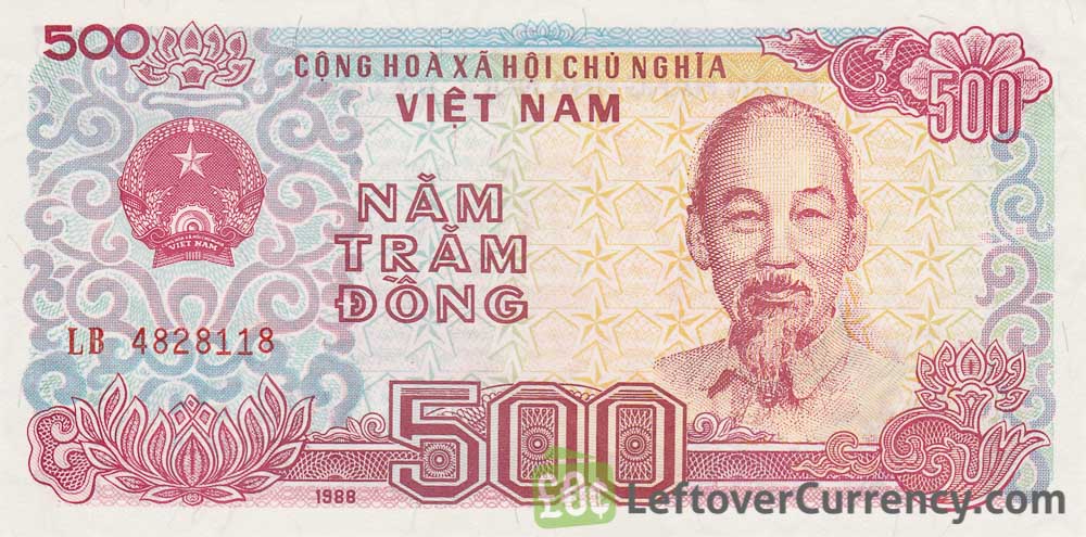 500 Vietnamese Dong banknote type 1988