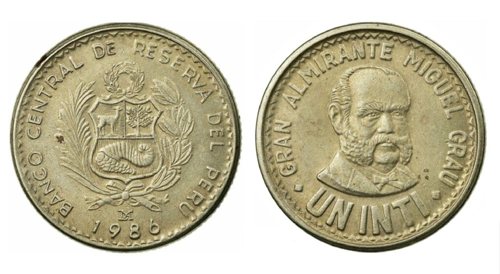 1 Peruvian Inti coin