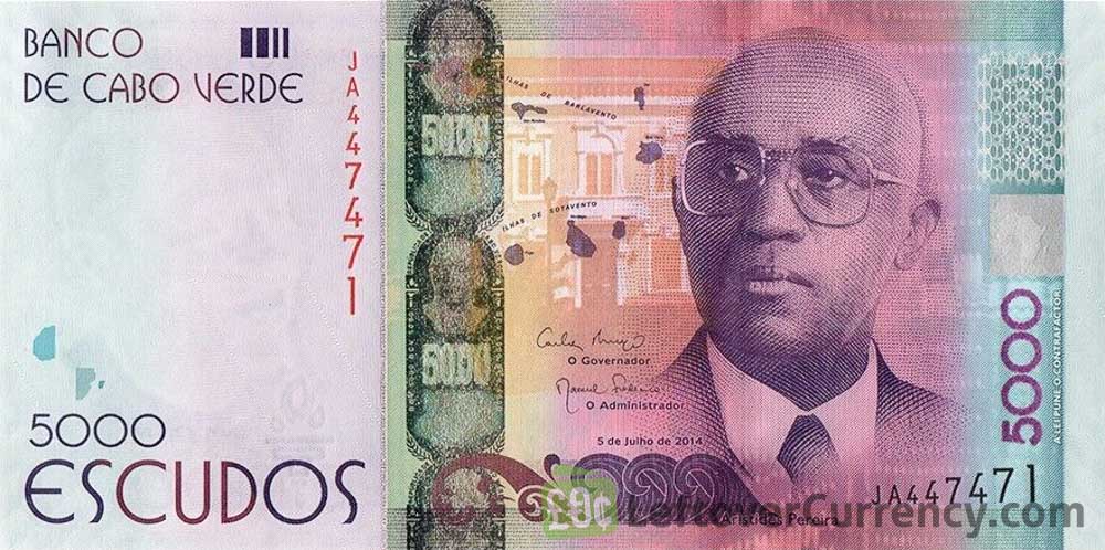 5000 Cape Verde Escudo banknote (Aristides Maria Pereira)